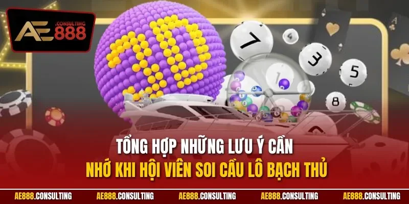Tổng hợp những lưu ý cần nhớ khi hội viên soi cầu lô bạch thủ